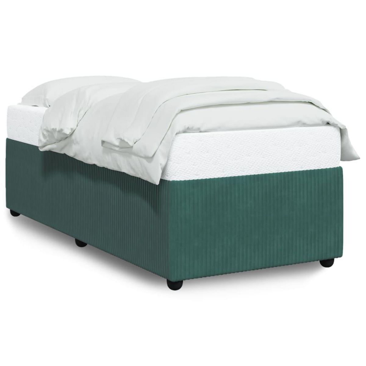 VIDAXL Cadre de lit sans matelas vert fonce 100x200 cm velours