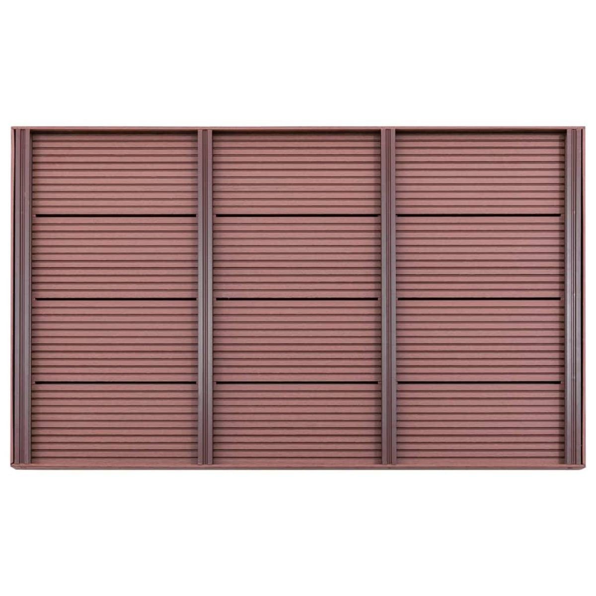 VIDAXL Element de plancher pour douche solaire Marron 101x63x5,5cm WPC