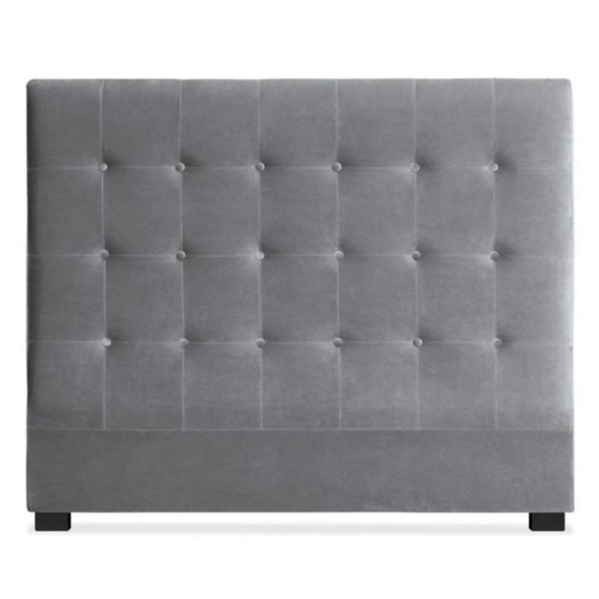 Paris Prix Tête de Lit Capitonnée en Velours  Amor  160cm Argent