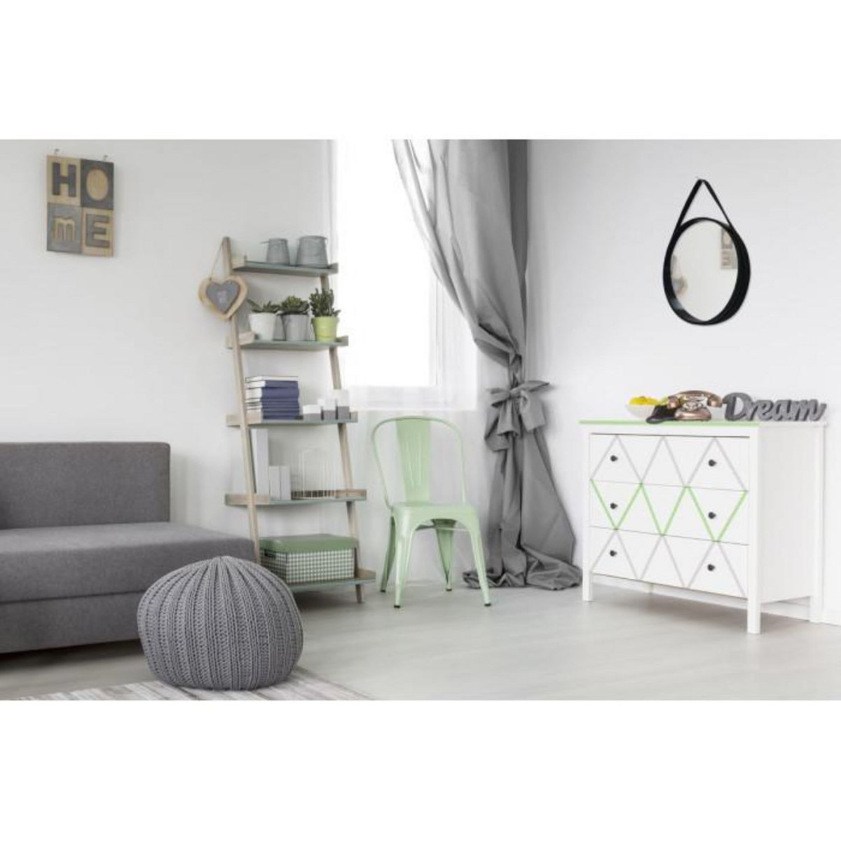 Paris Prix Miroir Mural Rond  Ultima  49cm Noir