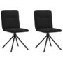 Voir la diapositive 1 : VIDAXL Chaises a manger lot de 2 noir tissu