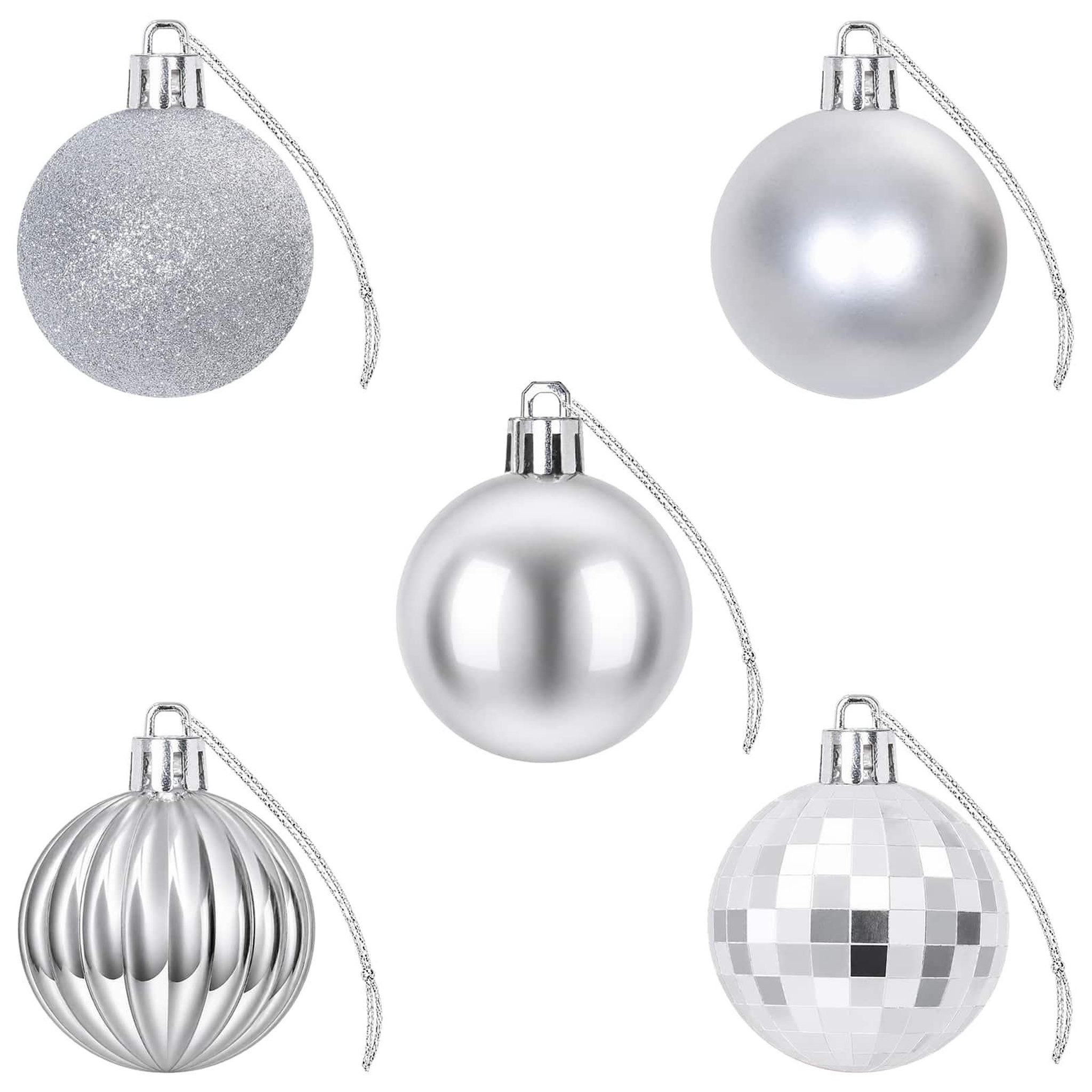 Voir la diapositive 5 : VIDAXL Ensemble de boules de Noël 100 pc Argente 4 cm Polystyrene