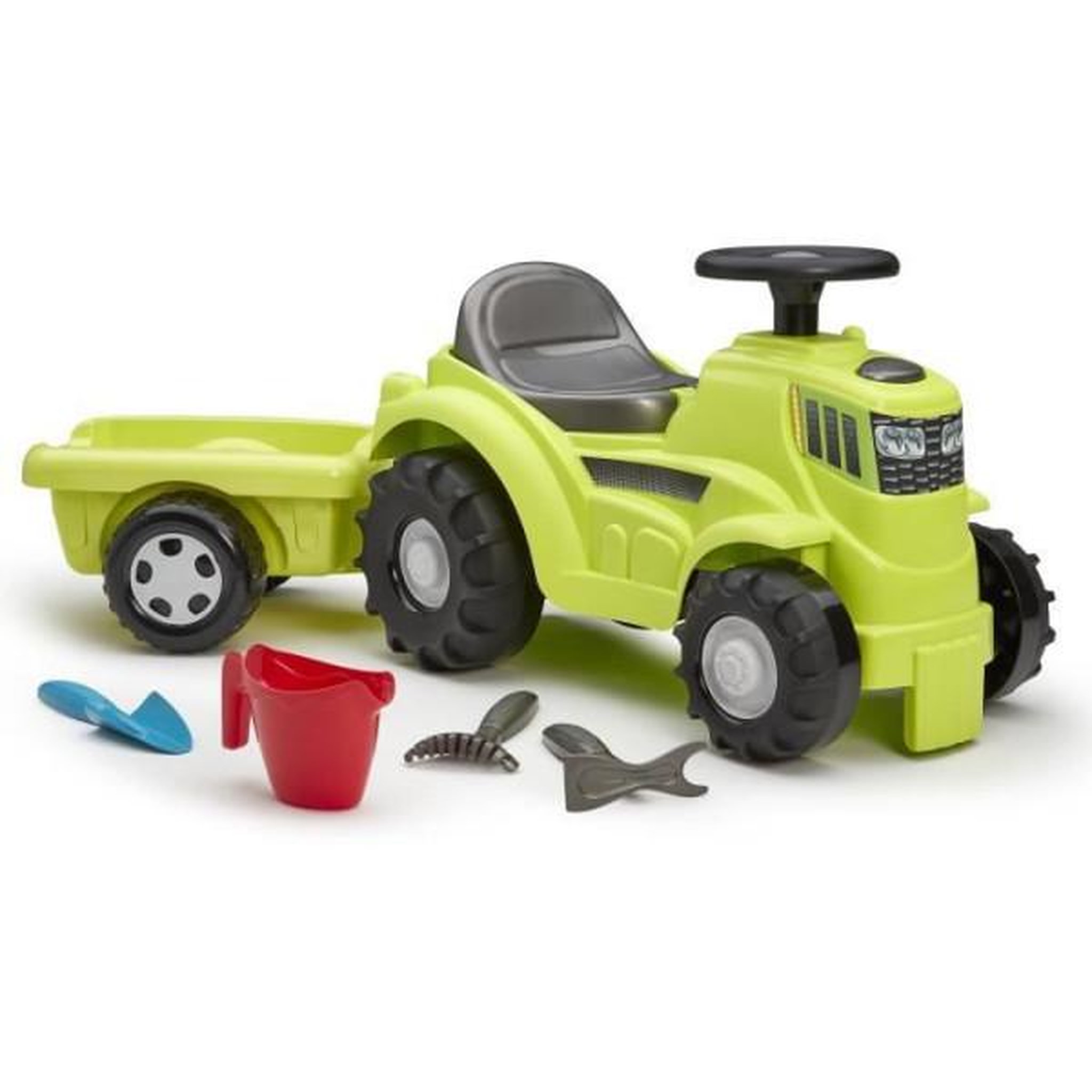 Voir la diapositive 2 : Ecoiffier Porteur Tracteur remorque - ECOIFFIER - Siege inclinable - Accessoires de jardin - 12-36 mois