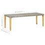 Voir la diapositive 5 : VIDAXL Banc de jardin 80 cm Resine tressee Gris