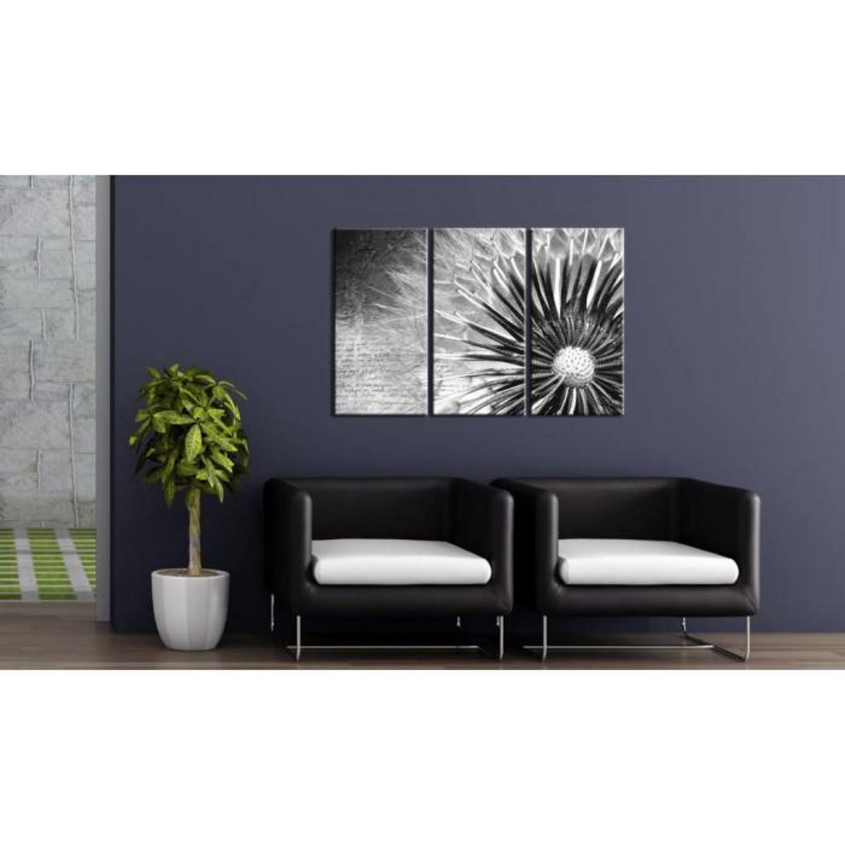 Paris Prix Tableau Imprimé  Pissenlit Noir & Blanc