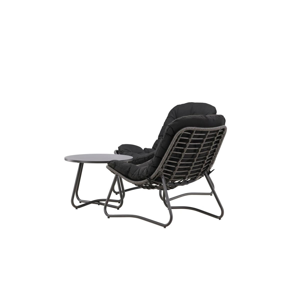 Paris Prix Salon de Jardin 2 Places  Cata  93cm Anthracite