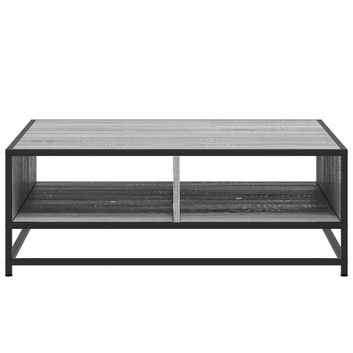 VIDAXL Table basse sonoma gris 80x80x30 cm bois d'ingenierie et metal
