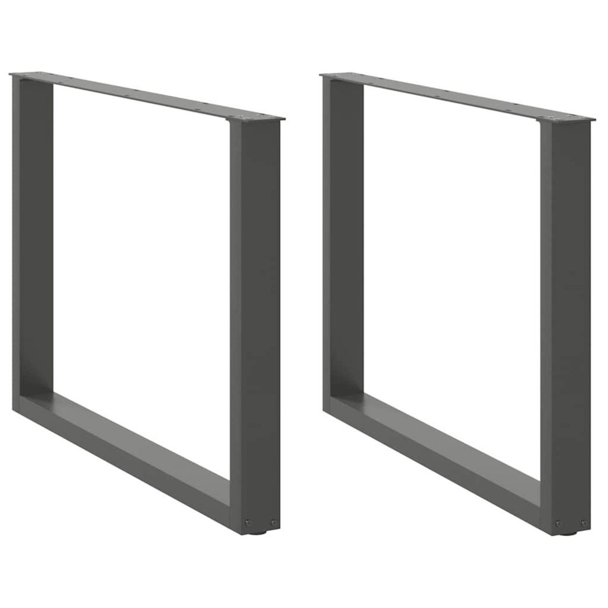 VIDAXL Pieds de table a manger forme de U 2 pcs 100x(72-73) cm acier