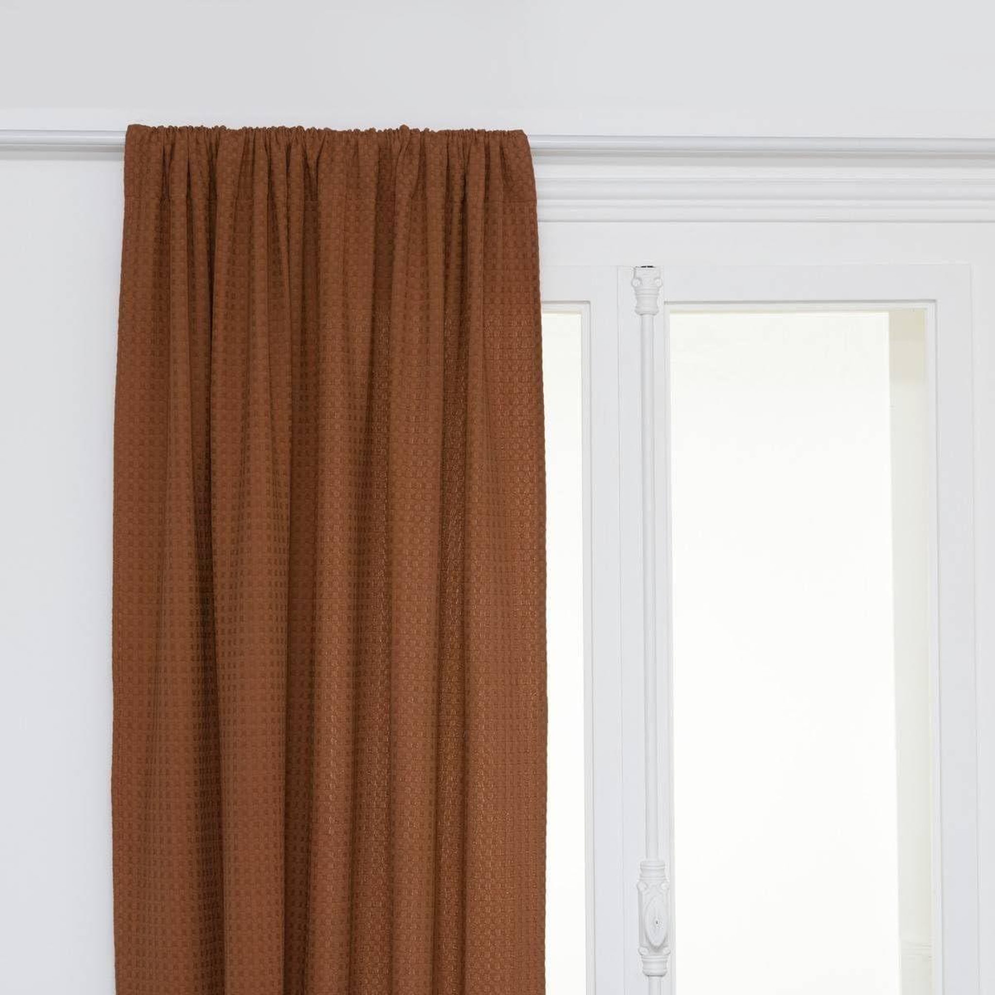 ATMOSPHERA Rideau nid d'abeille  widdy  130x260cm terracotta