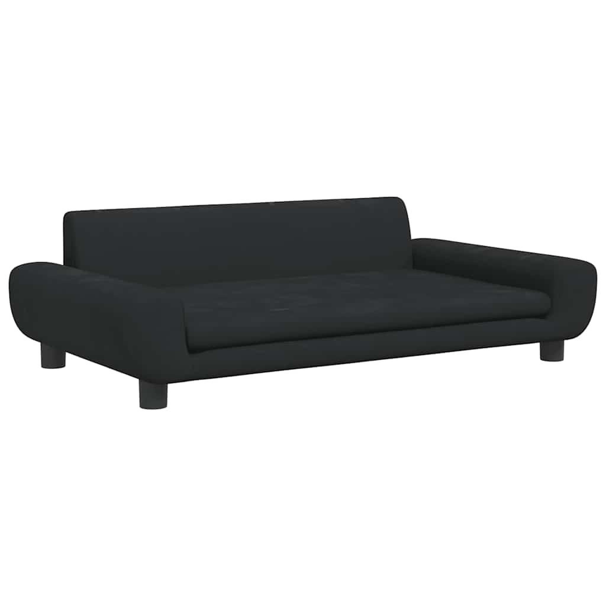Voir la diapositive 2 : VIDAXL Lit pour chien noir 100x54x33 cm velours