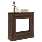 VIDAXL Cadre de cheminee chene marron 90x30x90 cm bois d'ingenierie
