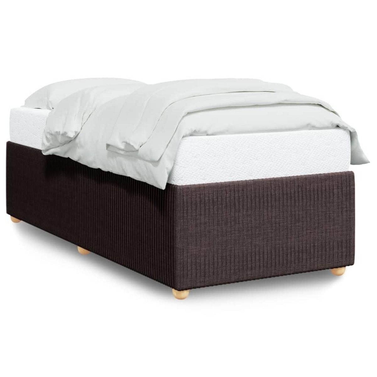 VIDAXL Cadre de lit sans matelas marron fonce 80x200 cm tissu