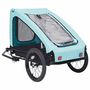 Voir la diapositive 3 : VIDAXL Remorque de velo pour animaux de compagnie bleu et noir