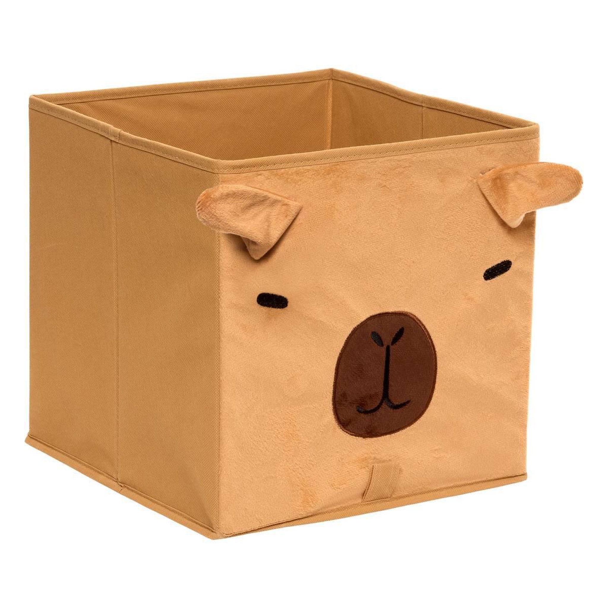 Atmosphera Kids Boîte de Rangement Pliable  Capybara  29x29cm Marron