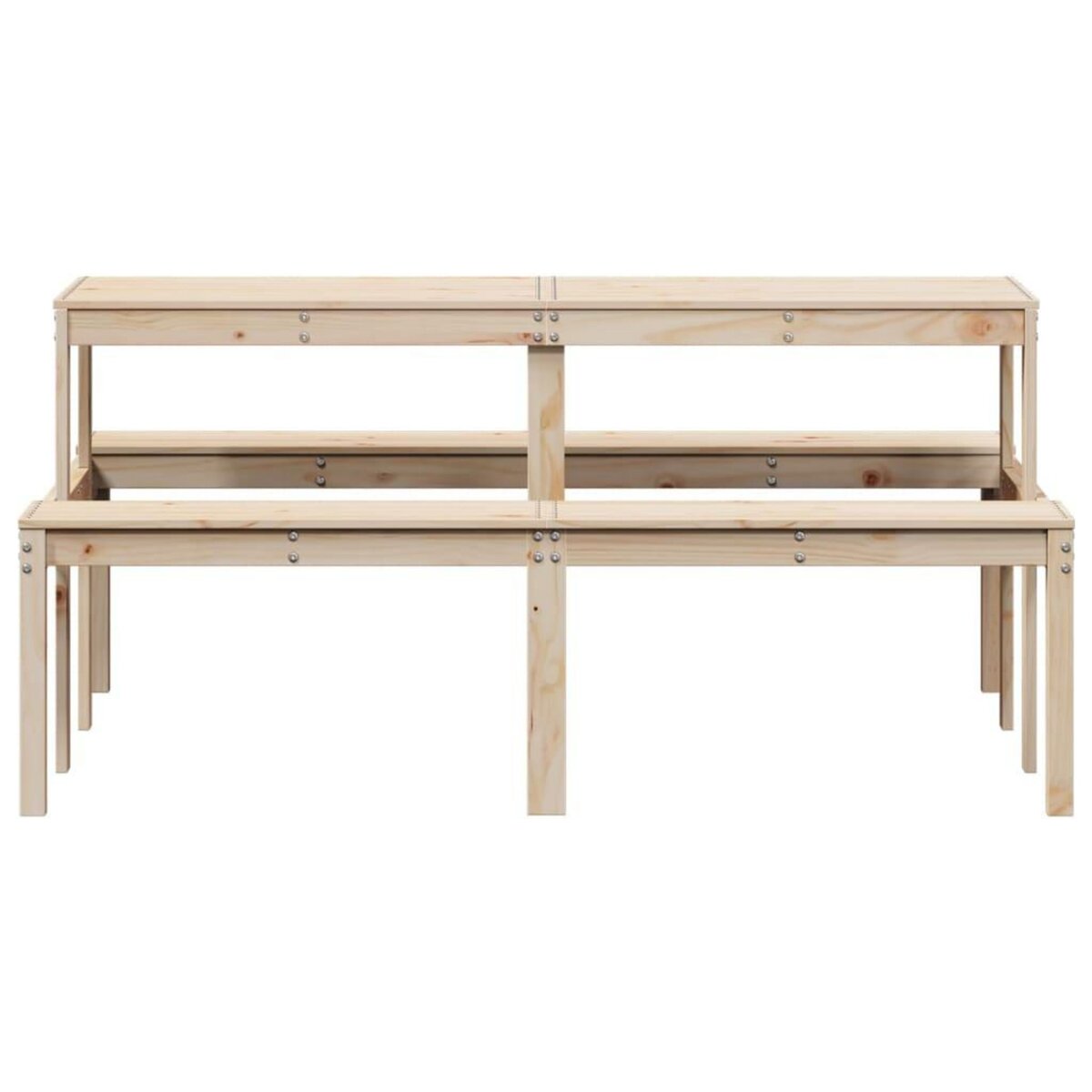VIDAXL Table de pique-nique 160x134x75 cm bois massif de pin