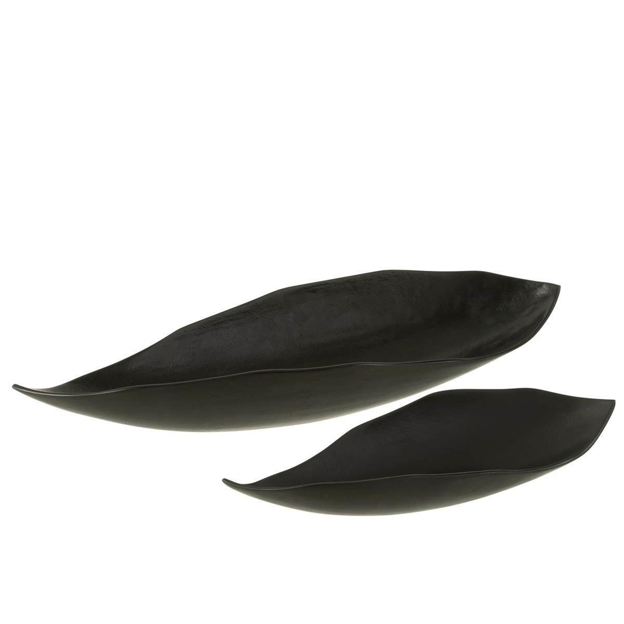 Voir la diapositive 2 : J-LINE Vide-poche design feuille  john  34cm noir