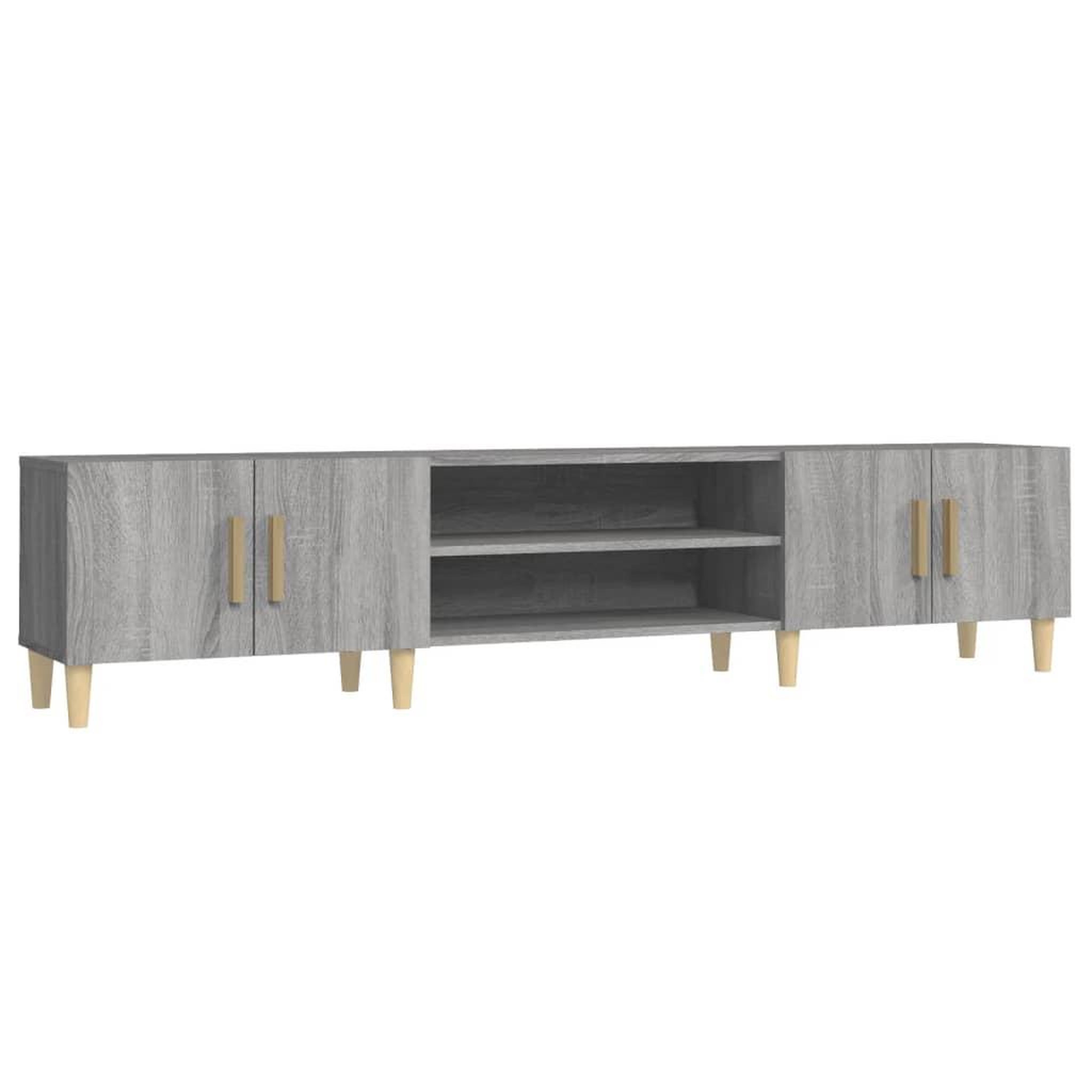 Voir la diapositive 2 : VIDAXL Meuble TV sonoma gris 180x31,5x40 cm bois d'ingenierie