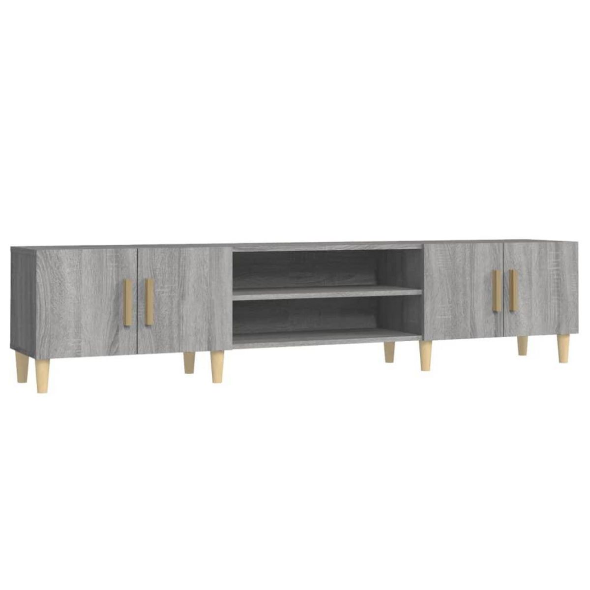 VIDAXL Meuble TV sonoma gris 180x31,5x40 cm bois d'ingenierie