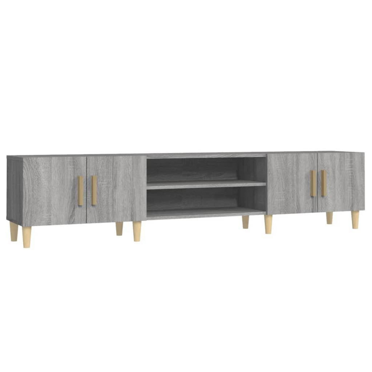 VIDAXL Meuble TV sonoma gris 180x31,5x40 cm bois d'ingenierie