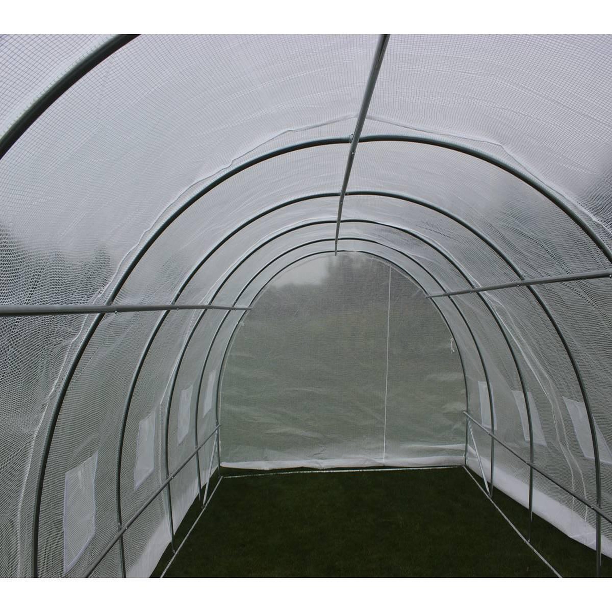 Voir la diapositive 3 : Habitat et Jardin Serre tunnel de jardin avec porte  mimosa  - 180 g/m² - 18 m² - 6 x 3 x 2 m