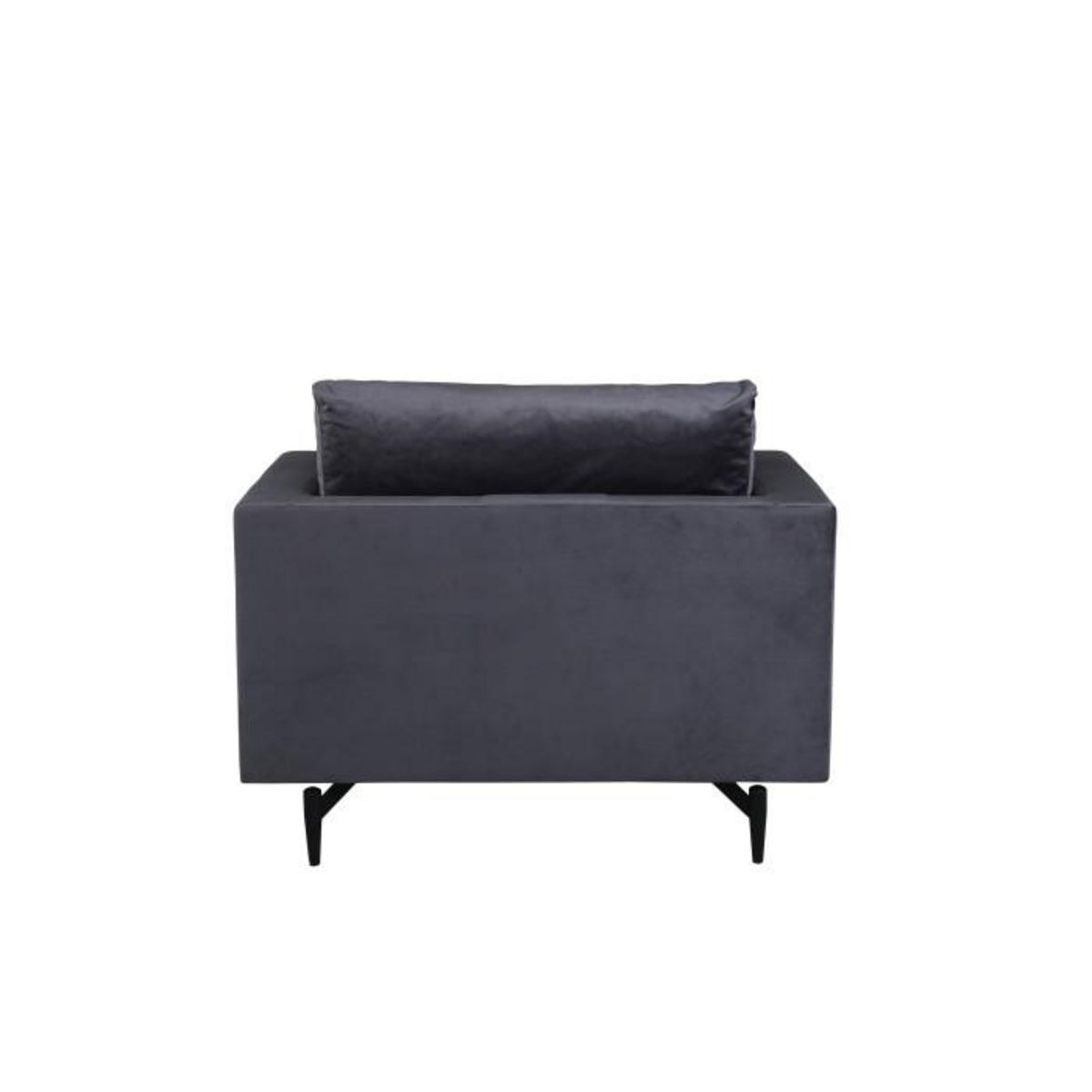 Paris Prix Fauteuil en Velours  Sofia  104cm Gris Foncé