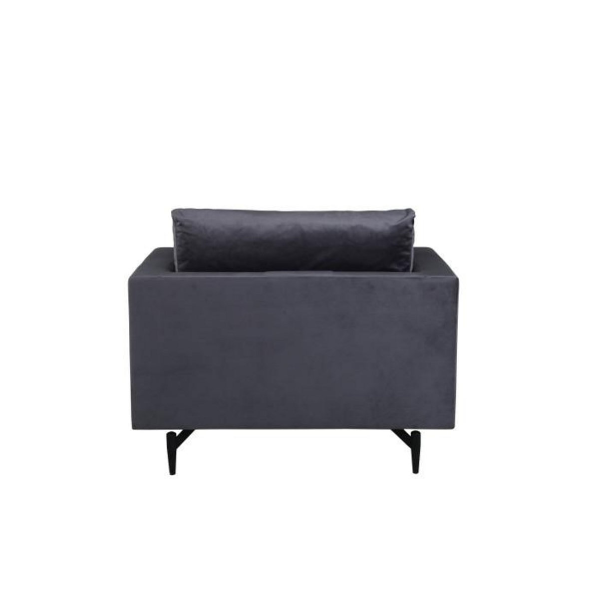 Paris Prix Fauteuil en Velours  Sofia  104cm Gris Foncé
