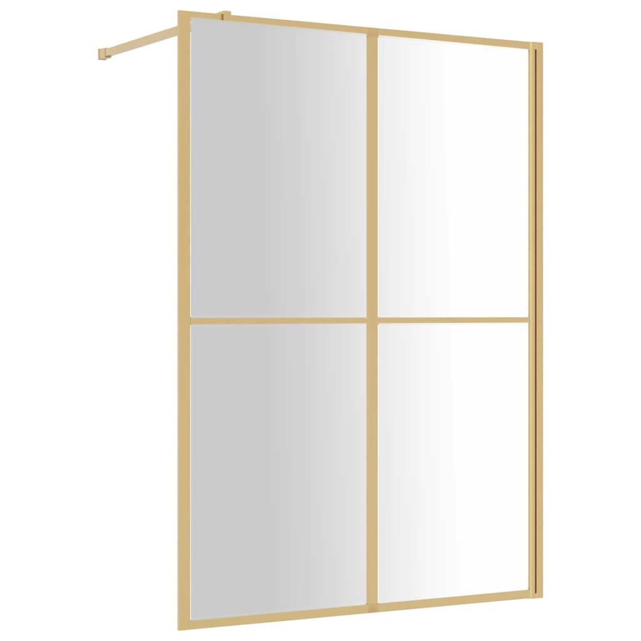Voir la diapositive 2 : VIDAXL Paroi de douche avec verre ESG transparent dore 140x195 cm