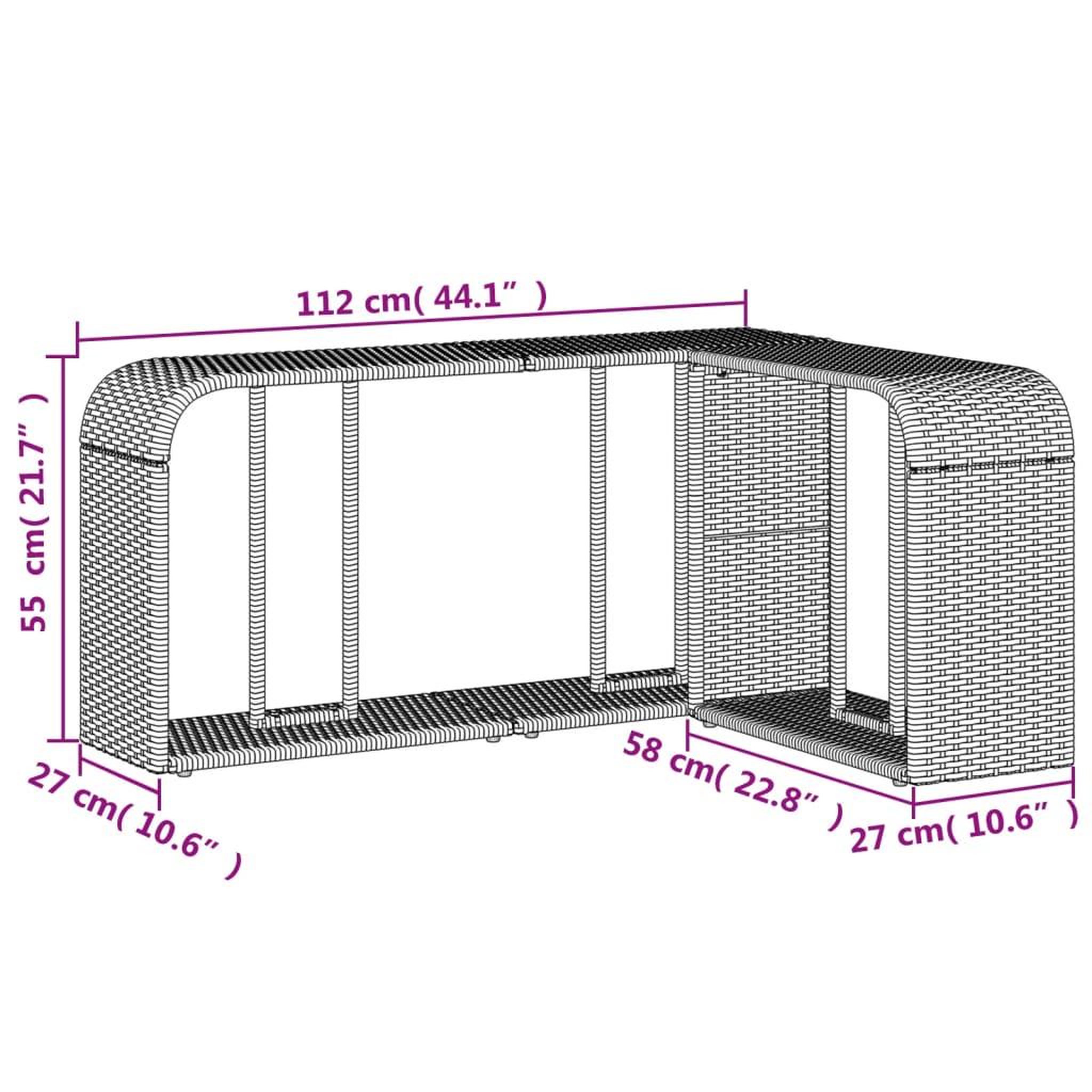 Voir la diapositive 6 : VIDAXL Etageres de rangement 2 pcs noir resine tressee