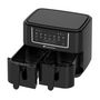 Voir la diapositive 2 : CONTINENTAL EDISON Friteuse a Air Sans huile CONTINENTAL EDISON - RFRSH24002CB - 9 L - Double bacs - 2400W - Noir