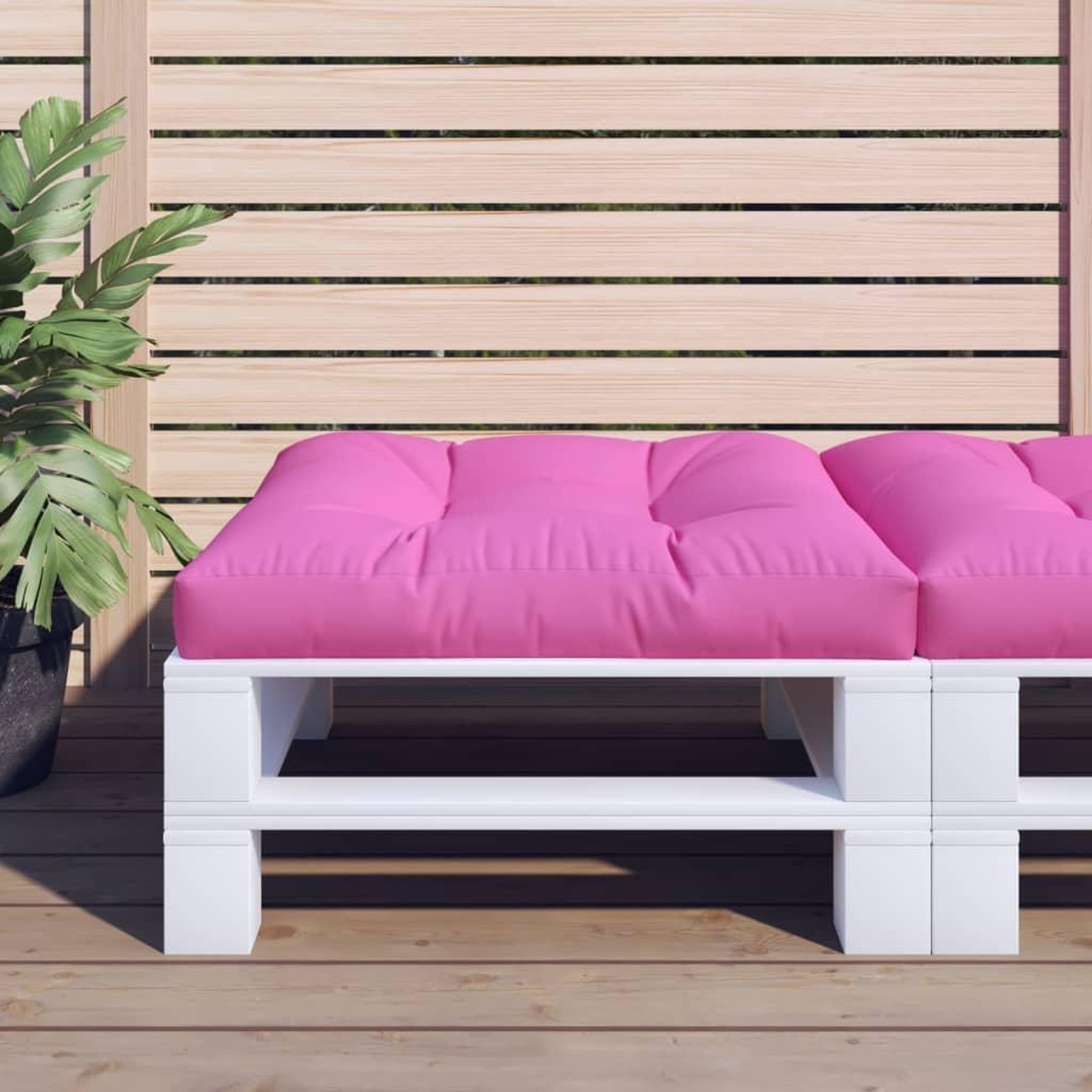 VIDAXL Coussin de palette Rose 80x80x12 cm tissu