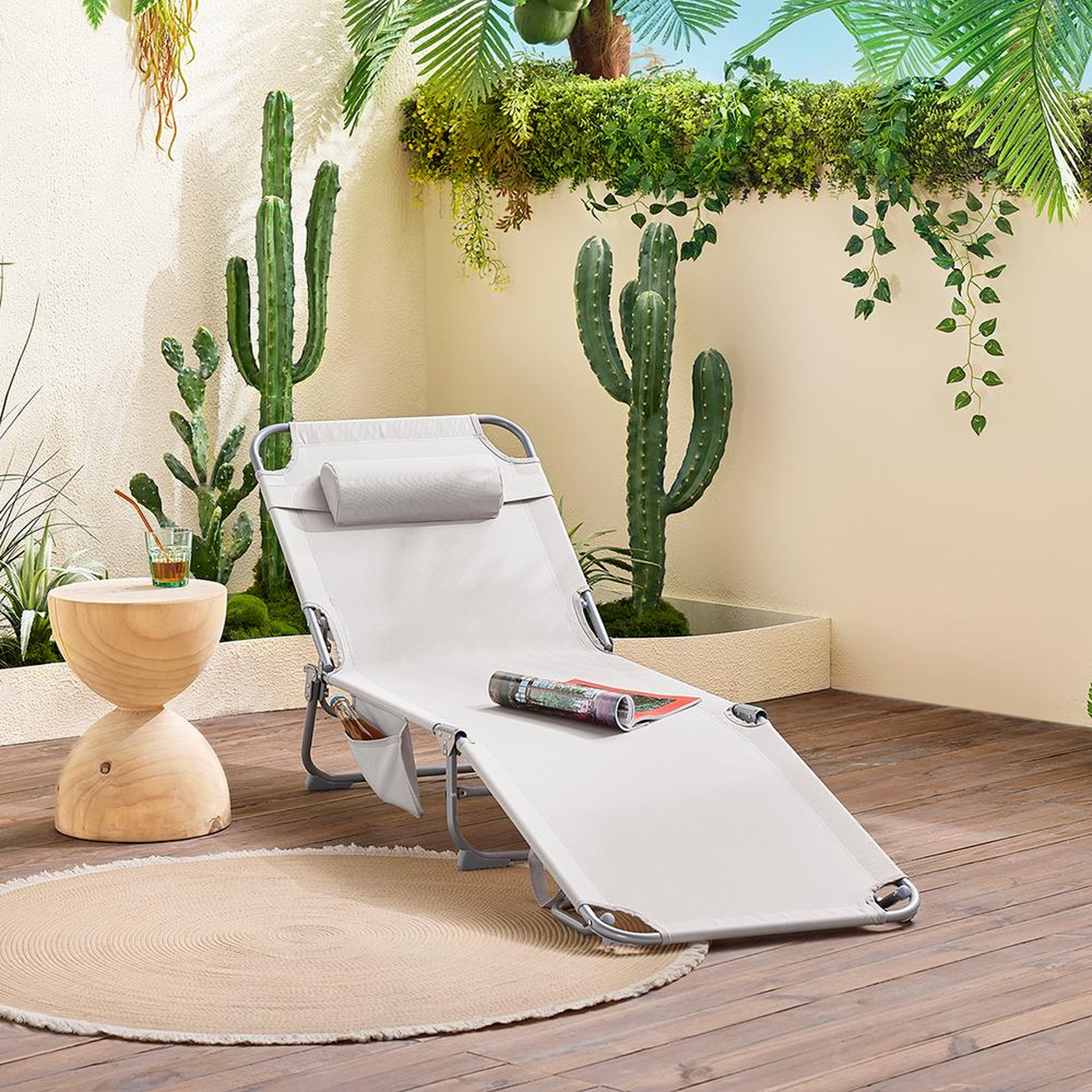 Voir la diapositive 5 : SOBUY SoBuy - Chaise Longue Pliable - Fonctionnel - OGS35