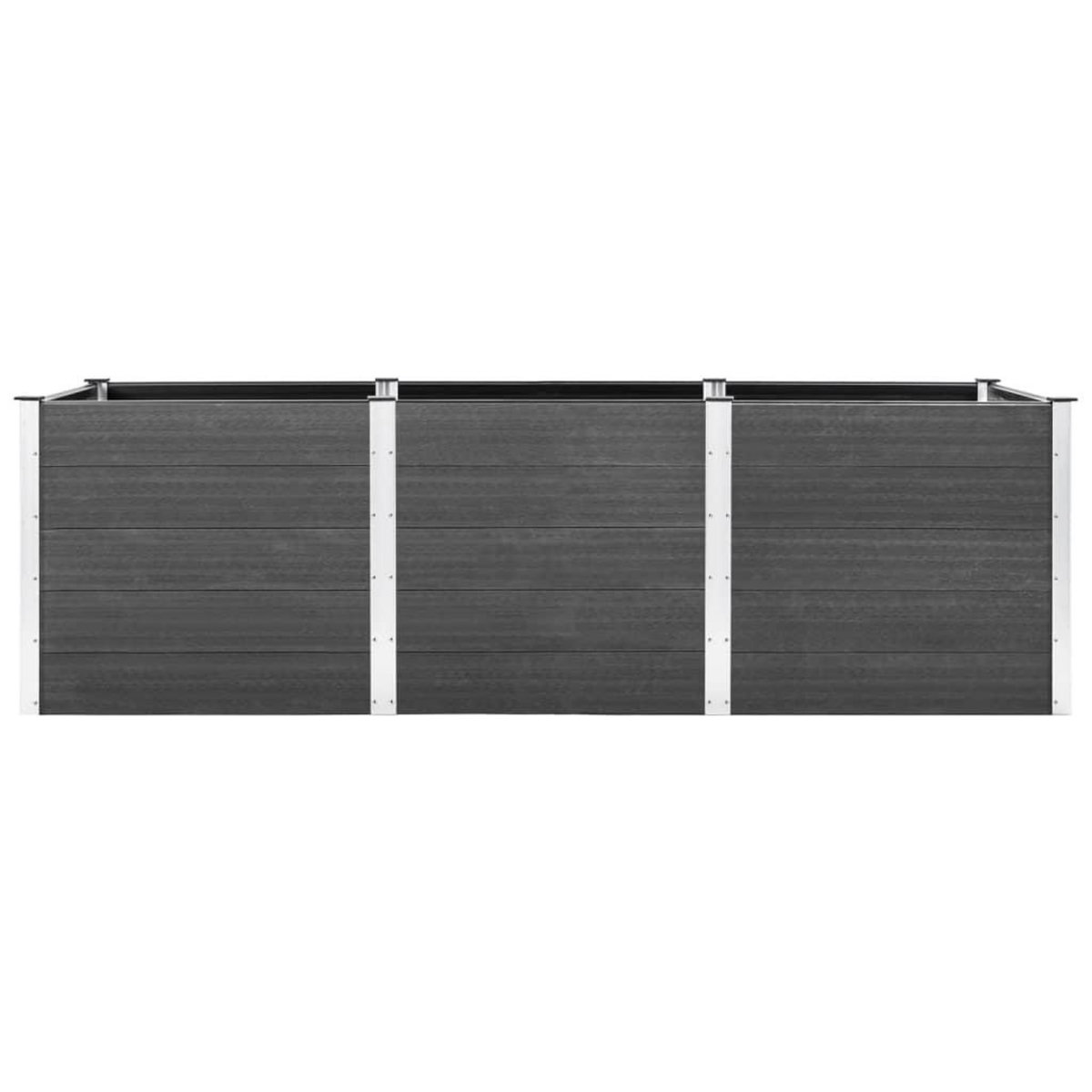 VIDAXL Lit sureleve de jardin Gris 300x50x91 cm WPC