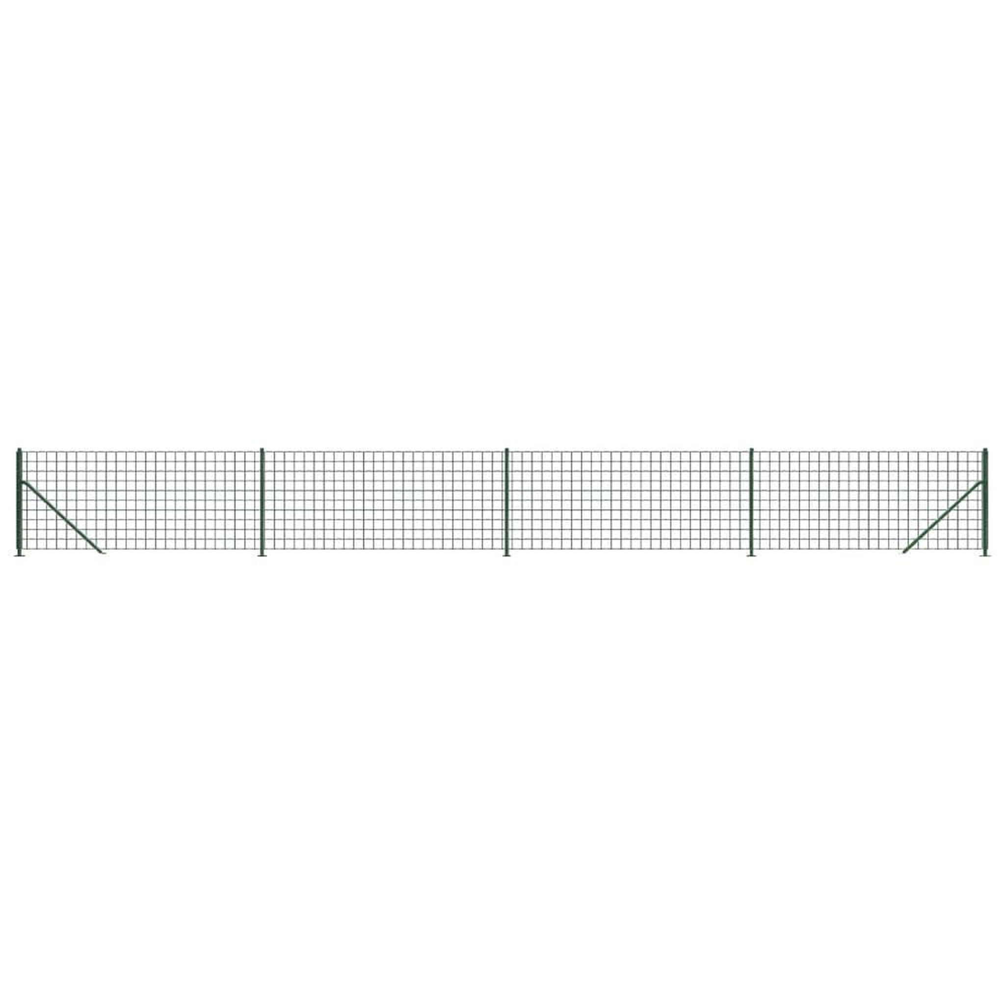 Voir la diapositive 2 : VIDAXL Cloture en treillis metallique avec bride vert 0,8x10 m