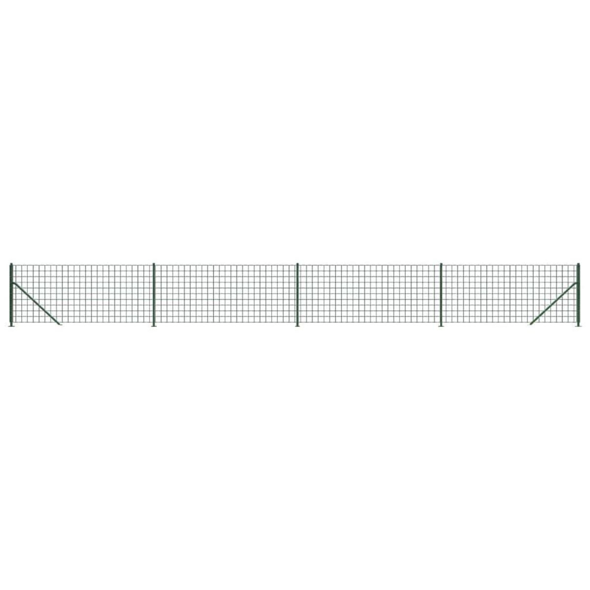 VIDAXL Cloture en treillis metallique avec bride vert 0,8x10 m
