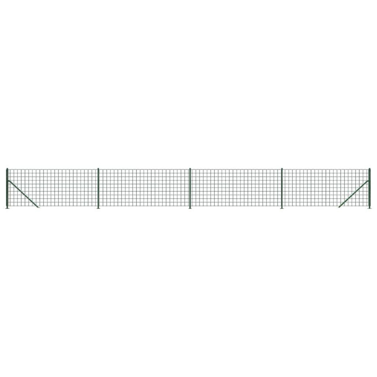VIDAXL Cloture en treillis metallique avec bride vert 0,8x10 m