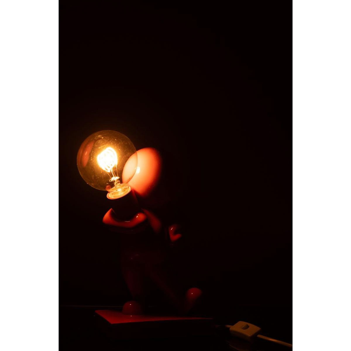 Paris Prix Lampe à Poser en Résine  Marcel  30cm Orange Foncé