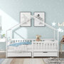 Voir la diapositive 2 : MERAX Lit cabane enfant 90x200cm pin coloris blanc