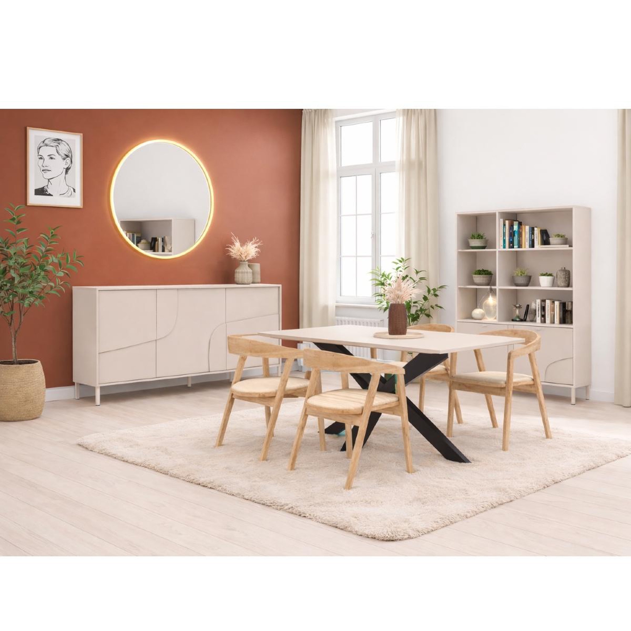 JLC KREATION Salle à manger complète moderne et contemporaine eros