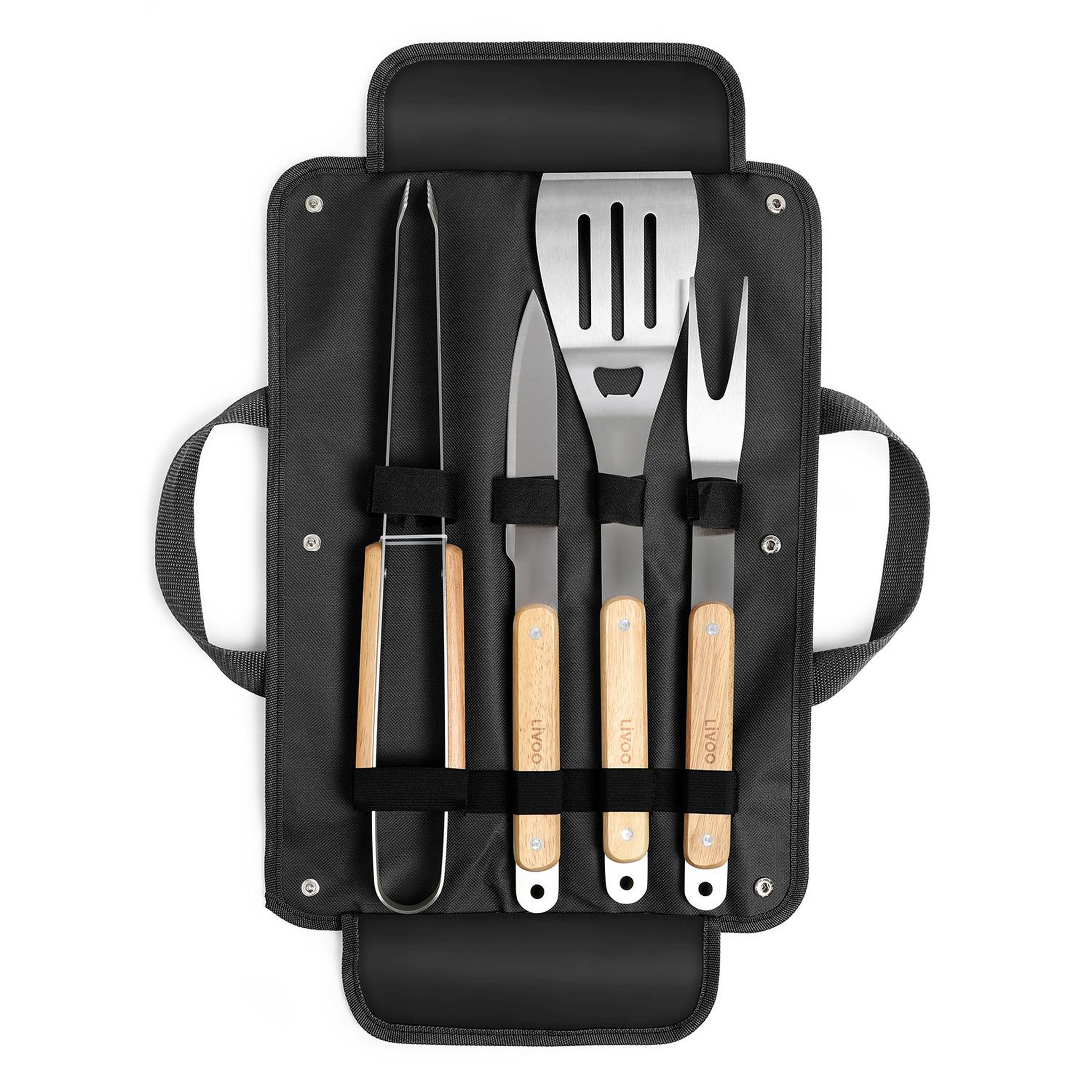 Voir la diapositive 1 : LIVOO Set de 4 accessoires pour barbecue - gs75