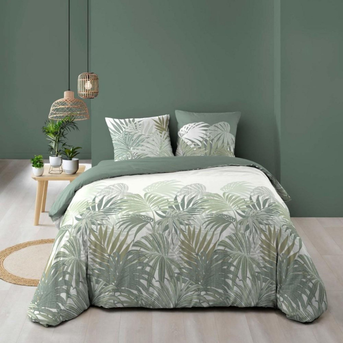 Douceur d'Intérieur Housse de couette 240x220 + 2 taies NYMEA 100% coton 57fils