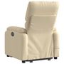 Voir la diapositive 5 : VIDAXL Fauteuil inclinable de massage electrique Creme Tissu