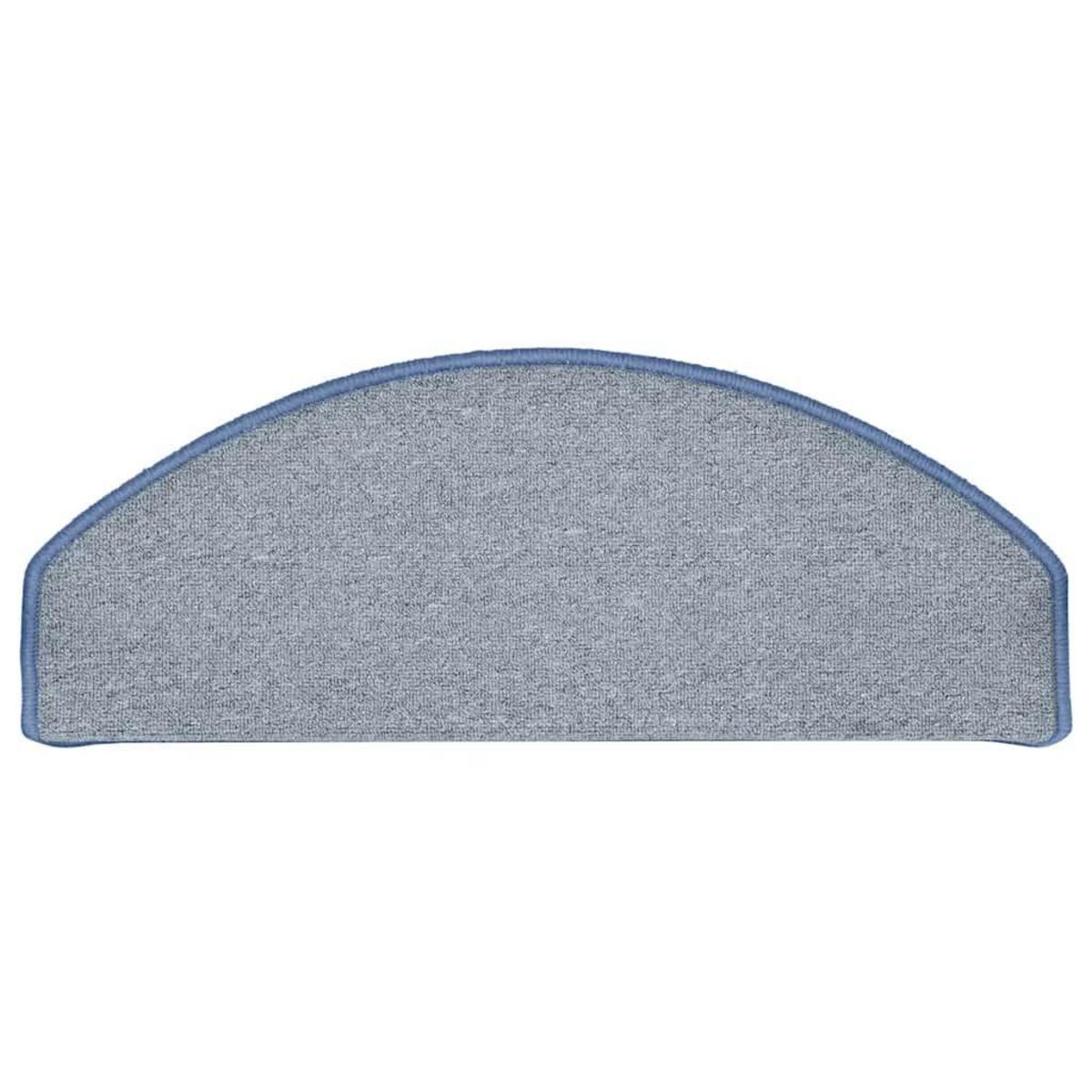 VIDAXL Tapis d'escalier 30 pcs gris clair et bleu 65x24x4 cm