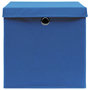 Voir la diapositive 3 : VIDAXL Boîtes de rangement avec couvercle 10 pcs Bleu 32x32x32cm Tissu