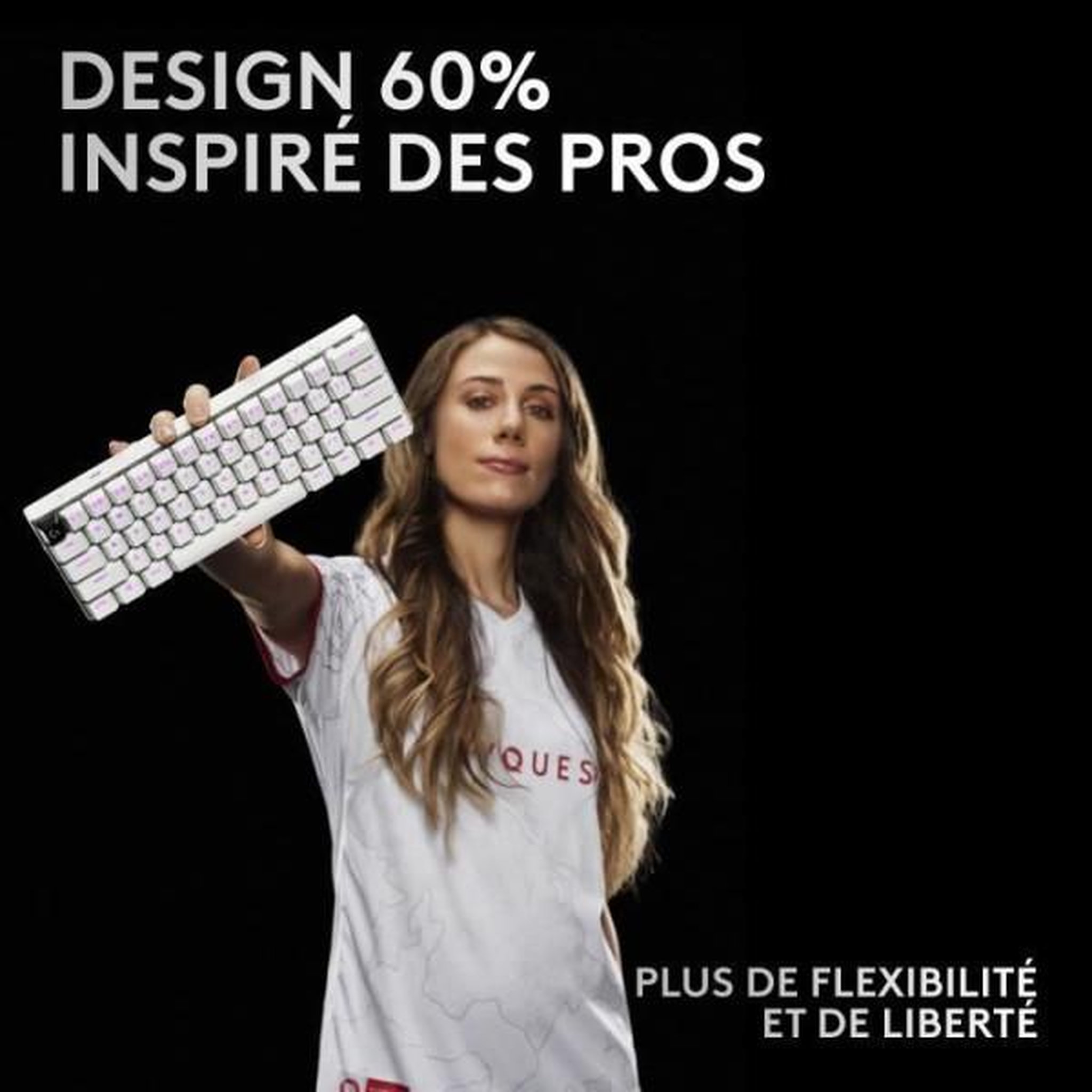 Voir la diapositive 6 : Logitech Clavier gamer sans fil G PRO X 60 LIGHTSPEED BLANC