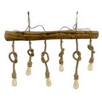 MARKET24 Suspension DKD Home Decor Marron Corde Acacia 50 W (140 x 12 x 12 cm)