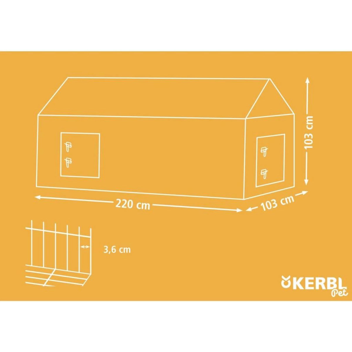KERBL Kerbl Enclos exterieur pour petits animaux avec barriere de separation