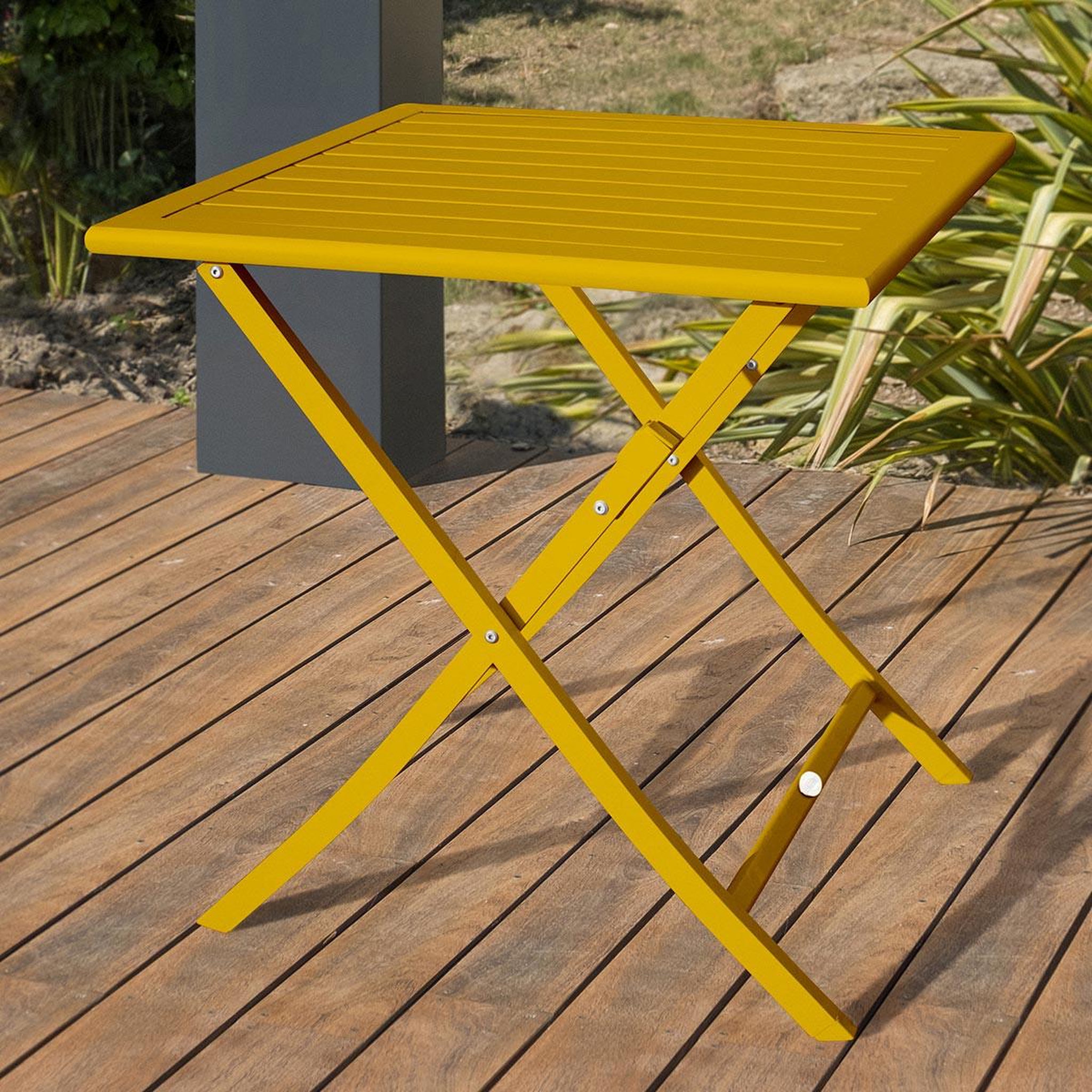 Voir la diapositive 5 : Paris Prix Table de jardin pliante  marius  70cm moutarde