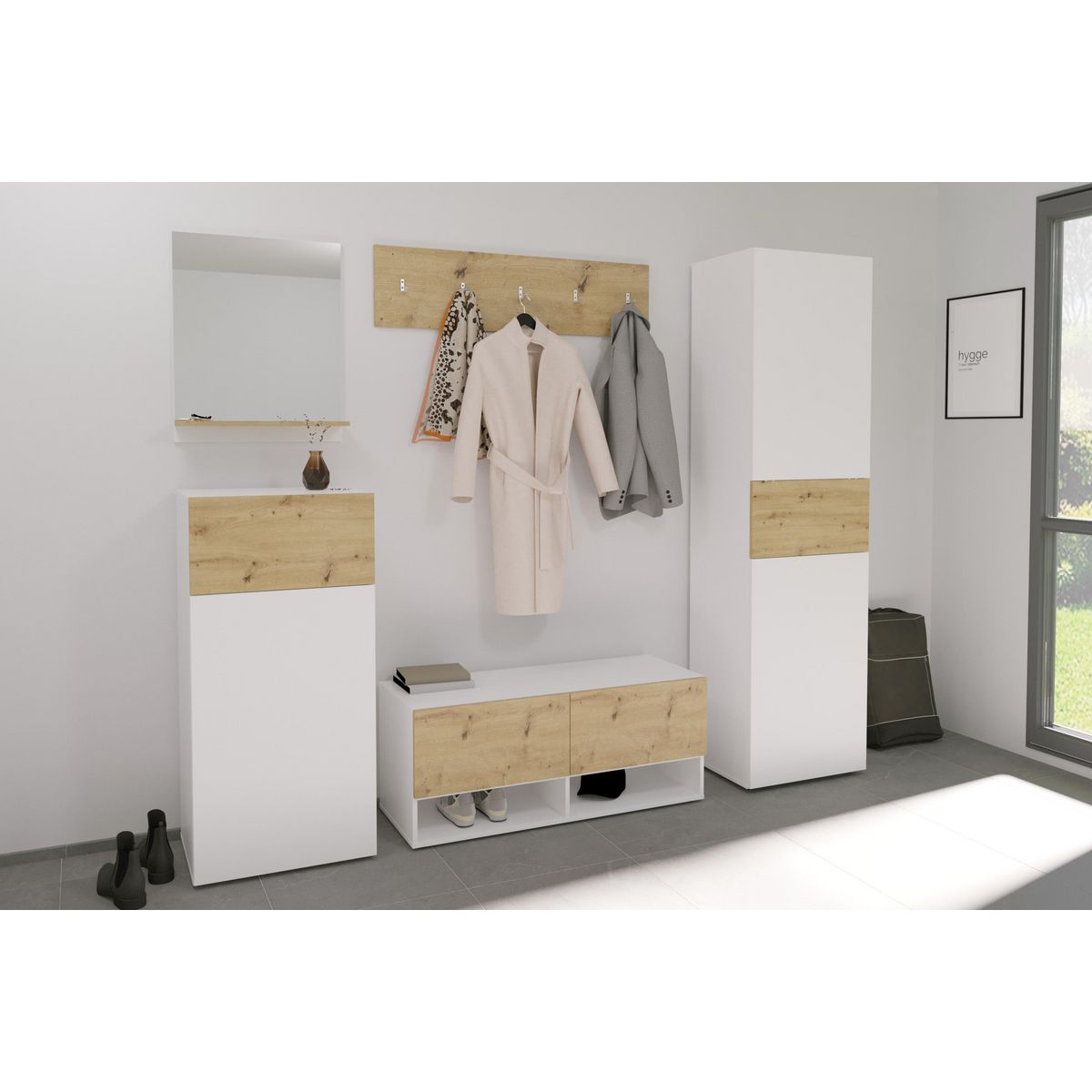 Meuble de rangement vestiaire 2 portes BELEM