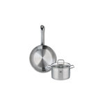 ELO Ensemble de 1 Poêle de cuisson 24 cm et 1 faitout 16 cm Elo Profi Citrin
