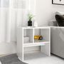 Voir la diapositive 4 : VIDAXL Table d'appoint Blanc 50x30x50 cm Bois d'ingenierie